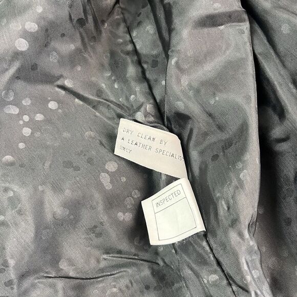 Vintage Donna Pelle Long Leather Trench Coat Sz L Black Y2K 90s Grunge Goth - Picture 14 of 14